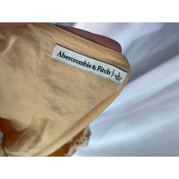 Abercrombie & Fitch Striped Peplum Button-Up Blouse - Size L - Picture 5 of 5